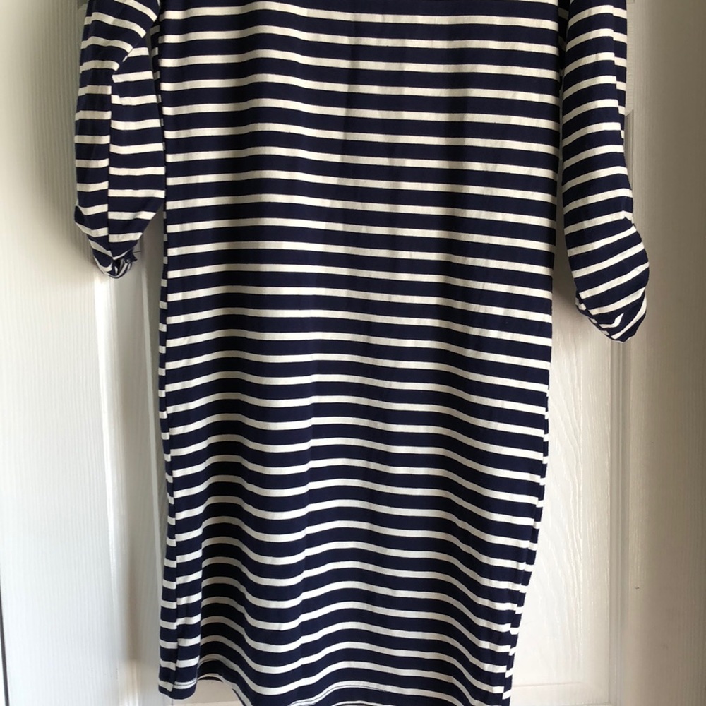 Blue and white nautical dress
